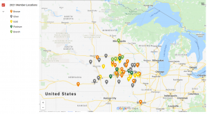 ILC Membership Map with Location Points